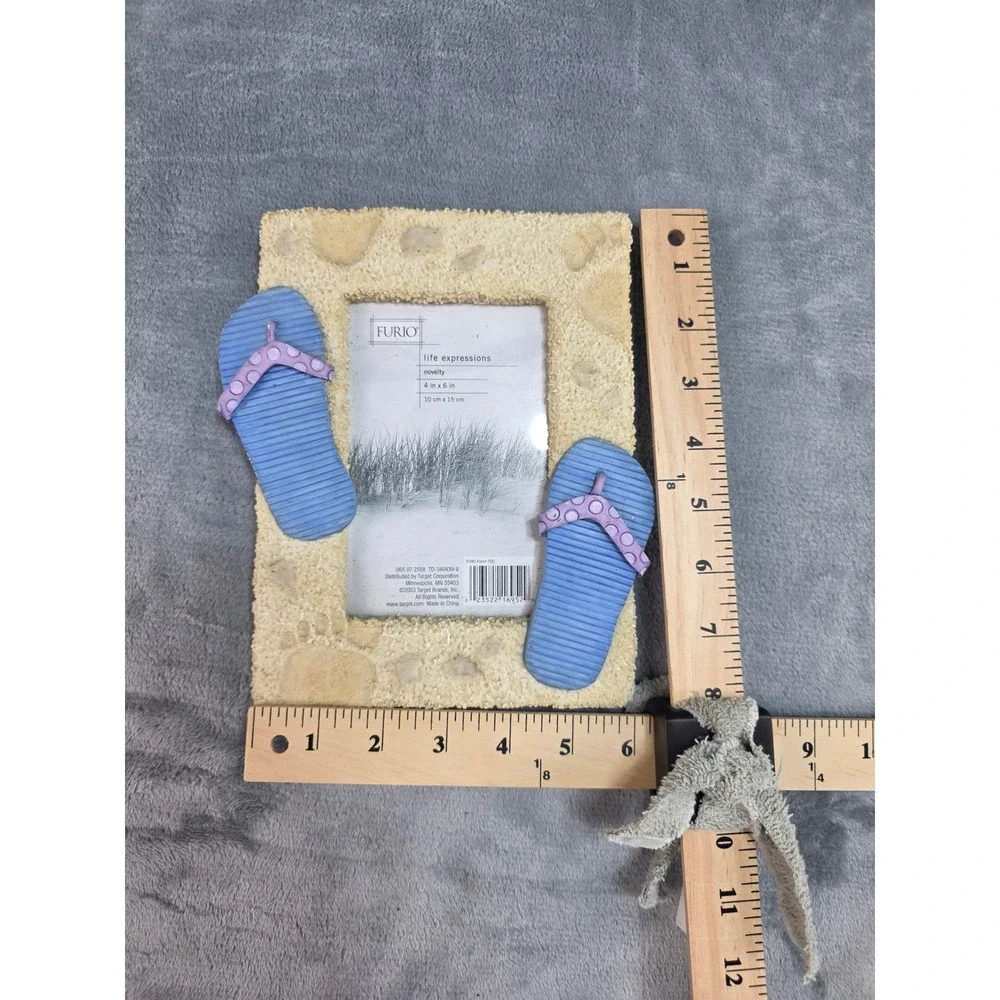 Furio Life Expressions Nautical Flip Flop‎ Beach Sand 4x6 Novelty Picture Frame